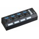 Разветвитель USB 3.0 Buro BU-HUB4-U3.0-L 4порт. черный