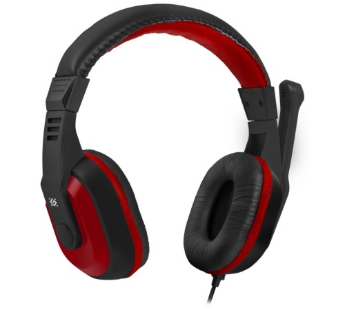 Наушники с микрофоном Defender Target MKP-350 черный/красный 1.8м накладные оголовье (52350) Наушники с микрофоном Defender Target MKP-350 черный/красный 1.8м накладные оголовье (52350)