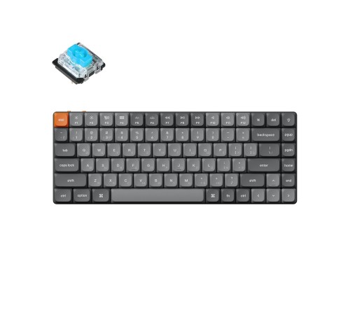 Беспроводная механическая ультратонкая клавиатура QMK Keychron K3 Max, 84 клавиши, RGB-подсветка, Gateron Blue Switch