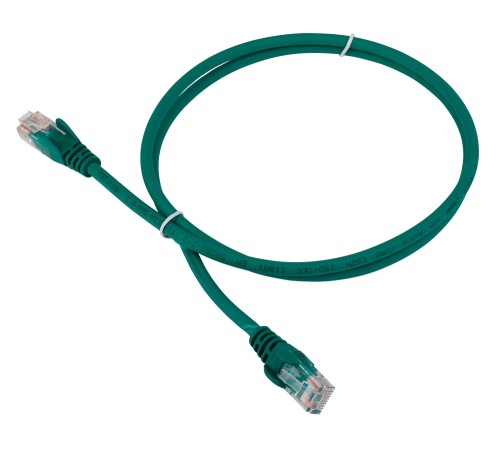 Патч-корд LANMASTER LSZH UTP кат.5e, 2.0 м, зеленый (LAN-PC45/U5E-2.0-GN)