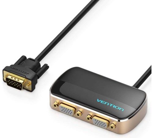 Разветвитель-сплиттер Vention VGA 15M/2x15F на 2 монитора Vention VGA (m) - 2 x VGA (f) (DBABF)