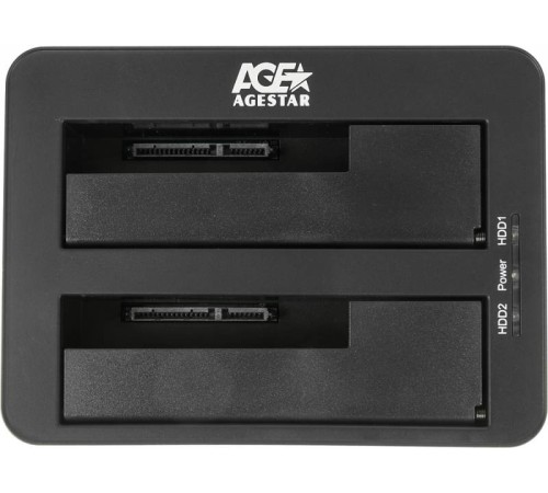 Док-станция для HDD AgeStar 3UBT8 SATA III пластик/алюминий черный 2 Док-станция для HDD AgeStar 3UBT8 SATA III пластик/алюминий черный 2