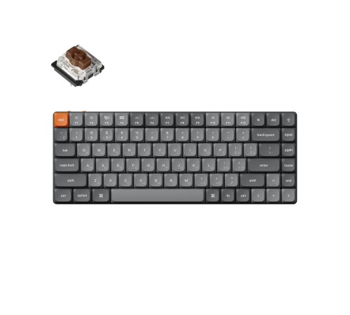 Беспроводная механическая ультратонкая клавиатура QMK Keychron K3 Max, 84 клавиши, RGB-подсветка, Gateron Brown Switch
