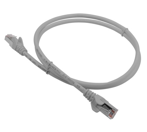 Патч-корд LANMASTER LSZH FTP кат.5e, 1.0 м, серый (LAN-PC45/S5E-1.0-GY)