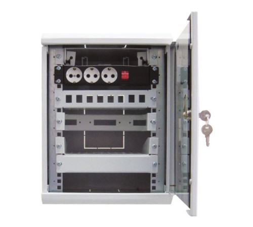 Шкаф коммутационный ЦМО (ШРН-12.255-10) настенный 12U 320x305мм пер.дв.стекл 100кг серый Шкаф коммутационный ЦМО (ШРН-12.255-10) настенный 12U 320x305мм пер.дв.стекл 100кг серый