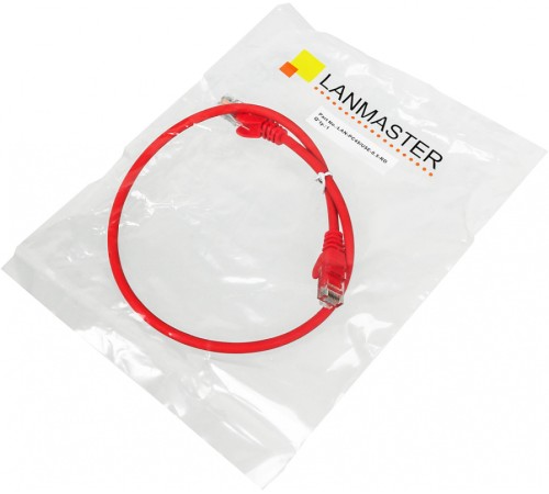 Патч-корд Lanmaster utp LAN-PC45/U5E-0.5-RD вилка RJ-45-вилка RJ-45 кат.5е 0.5м красный LSZH (уп.:1шт)