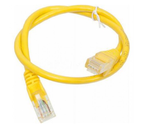 Патч-корд Lanmaster UTP TWT-45-45-0.5-YL вилка RJ-45-вилка RJ-45 кат.5е 0.5м желтый ПВХ (уп.:1шт)