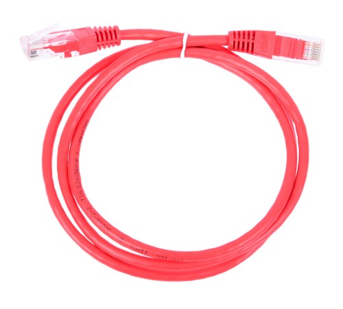 Патч-корд Lanmaster UTP TWT-45-45-0.5-RD вилка RJ-45-вилка RJ-45 кат.5е 0.5м красный ПВХ (уп.:1шт)