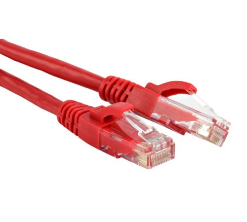 Патч-корд Lanmaster UTP TWT-45-45-0.5-RD вилка RJ-45-вилка RJ-45 кат.5е 0.5м красный ПВХ (уп.:1шт)