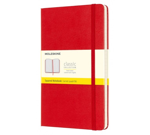 Блокнот Moleskine CLASSIC QP061R Large 130х210мм 240стр. клетка твердая обложка красный