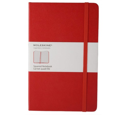 Блокнот Moleskine CLASSIC QP061R Large 130х210мм 240стр. клетка твердая обложка красный