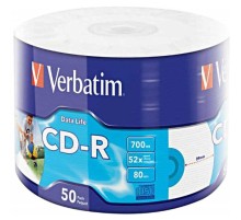 Диск CD-R Verbatim 700Mb 52x bulk (50шт) Printable (43794)