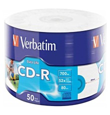 Диск CD-R Verbatim 700Mb 52x bulk (50шт) Printable (43794)
