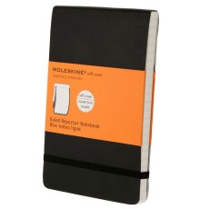 Блокнот Moleskine REPORTER SOFT QP811 Pocket 90x140мм 192стр. линейка мягкая обложка черный