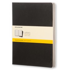 Блокнот Moleskine CAHIER JOURNAL QP322 XLarge 190х250мм обложка картон 120стр. клетка черный (3шт)