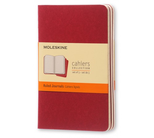 Блокнот Moleskine CAHIER JOURNAL CH111 Pocket 90x140мм обложка картон 64стр. линейка клюквенный (3шт) Блокнот Moleskine CAHIER JOURNAL CH111 Pocket 90x140мм обложка картон 64стр. линейка клюквенный (3шт)