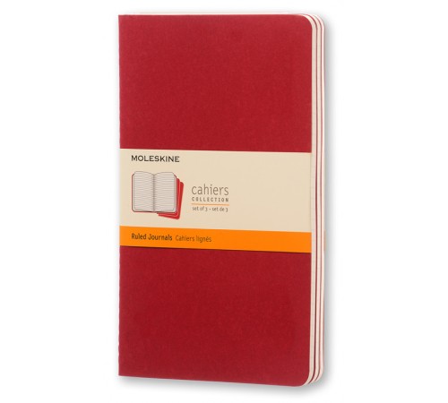 Блокнот Moleskine CAHIER JOURNAL CH116 Large 130х210мм обложка картон 80стр. линейка клюквенный (3шт) Блокнот Moleskine CAHIER JOURNAL CH116 Large 130х210мм обложка картон 80стр. линейка клюквенный (3шт)