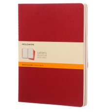 Блокнот Moleskine CAHIER JOURNAL CH121 XLarge 190х250мм обложка картон 120стр. линейка клюквенный (3шт)