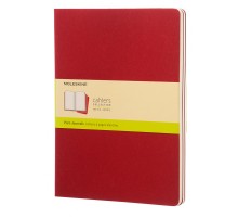Блокнот Moleskine CAHIER JOURNAL CH123 XLarge 190х250мм обложка картон 120стр. нелинованный клюквенный (3шт)