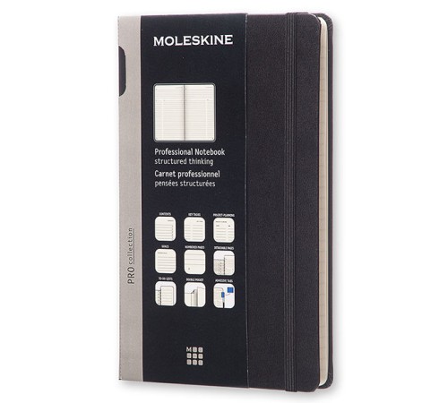 Блокнот Moleskine PROFESSIONAL PROPFNTB3HBK Large 130х210мм 240стр. твердая обложка черный