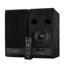 SVEN MC-20, чёрный, акустическая система 2.0, мощность 2x45Вт (RMS), FM-тюнер, USB/microSD, дисплей, пульт ДУ, Bluetooth, Optical SVEN MC-20 (SV-014438)