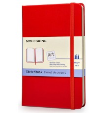 Блокнот для рисования Moleskine ART SKETCHBOOK ARTQP063R Large 130х210мм 104стр. твердая обложка красный