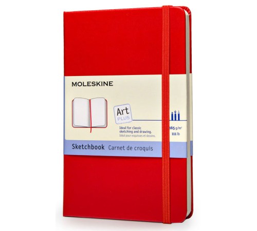 Блокнот для рисования Moleskine ART SKETCHBOOK ARTQP063R Large 130х210мм 104стр. твердая обложка красный