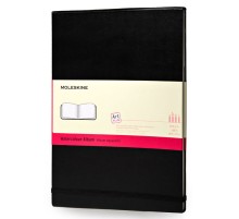 Блокнот для акварели Moleskine CLASSIC WATERCOLOUR NOTEBOOK ARTMM803 90x140мм 60стр. твердая обложка черный