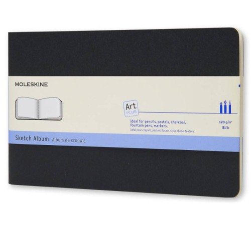 Блокнот для рисования Moleskine ART CAHIER SKETCH ALBUM ARTSKA3 Large 130х210мм обложка картон 88стр. черный Блокнот для рисования Moleskine ART CAHIER SKETCH ALBUM ARTSKA3 Large 130х210мм обложка картон 88стр. черный