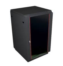 Шкаф телекоммуникационный напольный 18U (600x800) дверь стекло, цвет чёрный (ШТК-М-18.6.8-1ААА-9005)
