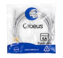 Патч-корд u/utp, категория 6а (10g), 2xrj45/8p8c, lszh, 5м Cabeus PC-UTP-RJ45-Cat.6a-5m-LSZH Патч-корд U/UTP, категория 6а (10G), 2xRJ45/8p8c, неэкранированный, серый, LSZH, 5м (PC-UTP-RJ45-Cat.6a-5m-LSZH)