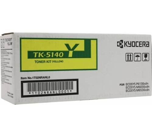 Картридж лазерный Kyocera TK-5140Y 1T02NRANL0 желтый (5000стр.) для Kyocera Ecosys M6030cdn/M6530cdn/P6130cdn