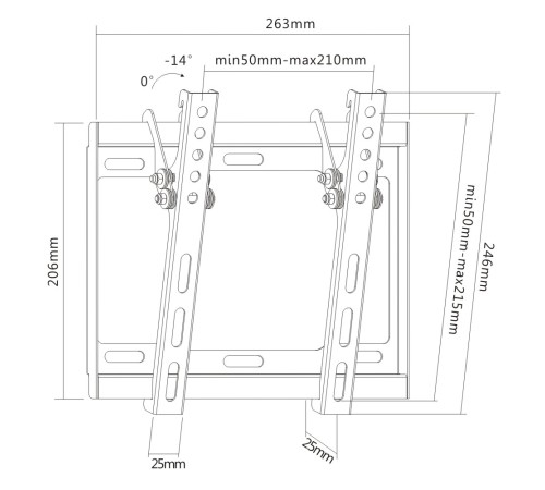 Digis DSM-3421H {23"-39" 35 кг 75x75;100x100; 200x100; 200x200}