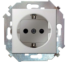 Розетка 1-м СП Simon 15 16А IP20 250В с заземл. винтов. клеммы механизм бел. Simon 1591432-030