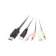 2-портовый, USB, DisplayPort, кабельный KVM-переключатель с пультом удаленного переключения порта, разрешение 2560 x 1600 при 60 Гц ATEN CS22DP