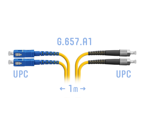 Патчкорд оптический FC/UPC-SC/UPC SM G.657.A1 Duplex 1 метр Патчкорд оптический FC/UPC-SC/UPC SM G.657.A1 Duplex 1 метр