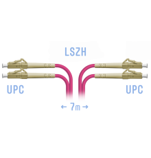 Патчкорд оптический LC/UPC-LC/UPC MM (OM4) Duplex 7 метров