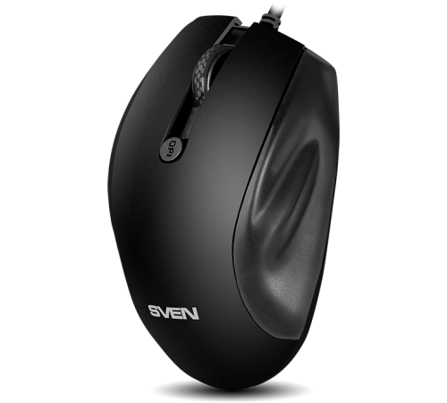 Мышь SVEN RX-113  (5+1кл. 800-2000DPI,  Soft Touch, каб. 1,5м, блист.) USB чёрная Sven RX-113 (SV-018733)