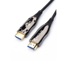 Кабель HDMI 20 м (HIGH speed, Metal gold,  Optical) 8K VER 2.1 ATcom HDMI 2.1 (m) - HDMI 2.1 (m) 20 м (AT8878)