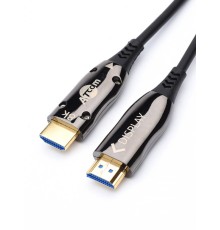 Кабель HDMI 20 м (HIGH speed, Metal gold,  Optical) 8K VER 2.1 ATcom HDMI 2.1 (m) - HDMI 2.1 (m) 20 м (AT8878)