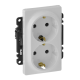 Legrand 753127 Valena LIFE.Силовая розетка двойная 2х2К+З 16А 250В с лицевой панелью.Безвинтовые зажимы.Белая