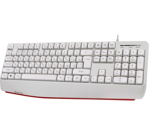 Defender Проводная клавиатура Atom HB-546 RU,белый,104+FN,1.8м Defender 45547