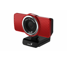 Веб-камера Genius ECam 8000 красная (Red) new package, 1080p Full HD, Mic, 360°, универсальное мониторное крепление, гнездо для штатива