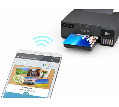 Принтер струйный Epson L8050 (A4, 6цв, 5760x1440dpi, 22чб/22цв ppm, СНПЧ, WiFi, USB) (C11CK37506)