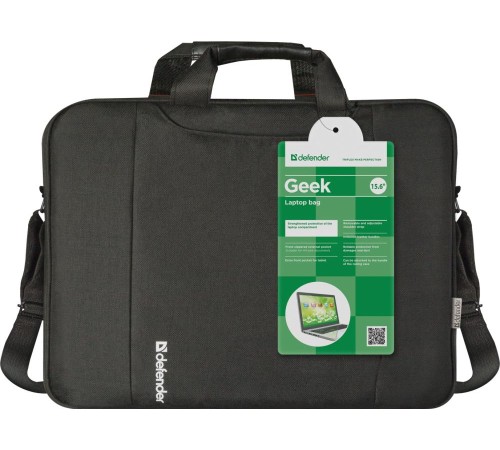 Сумка для ноутбука GEEK 15.6" BLACK 26084 DEFENDER Сумка для ноутбука GEEK 15.6" BLACK 26084 DEFENDER