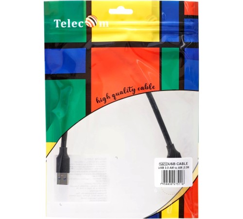 Кабель соединительный USB3.0 Am-Am 0.3m Telecom (TUS715-0.3M) VCOM Кабель Telecom 3 м (TUS715-0.3M) Кабель соединительный USB3.0 Am-Am 0.3m Telecom (TUS715-0.3M) VCOM Кабель Telecom 3 м (TUS715-0.3M)