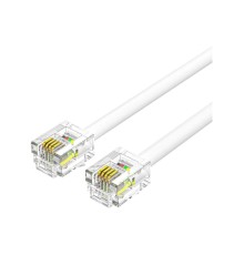 Кабель телефонный Vention плоский RJ11 (6P4C) - 2м. Белый Vention IQBWH