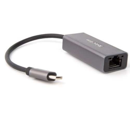 Кабель-переходник USB 3.1 Type-C -->RJ-45 1000Mbps Ethernet, Aluminum Shell, 0.15м Telecom <TU320M> VCOM Telecom USB 3.1 Type-C - RJ-45 (TU320M)