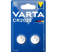 Батарейка Varta ELECTRONICS CR2025 BL2 Lithium 3V (6025) (2/20/200) Varta PRIMARY LITHIUM CR2025 (06025101402)