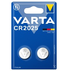 Батарейка Varta ELECTRONICS CR2025 BL2 Lithium 3V (6025) (2/20/200) Varta PRIMARY LITHIUM CR2025 (06025101402)